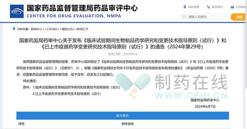 臨床試驗(yàn)階段生物制品藥學(xué)變更指南正式出臺(tái)，助力工程和技術(shù)研究發(fā)展